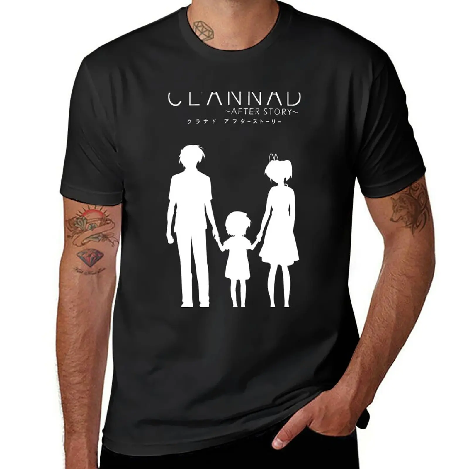 New CLANNAD ~After Story~ (White Edition) T-Shirt anime Short sleeve tee black t shirts for men