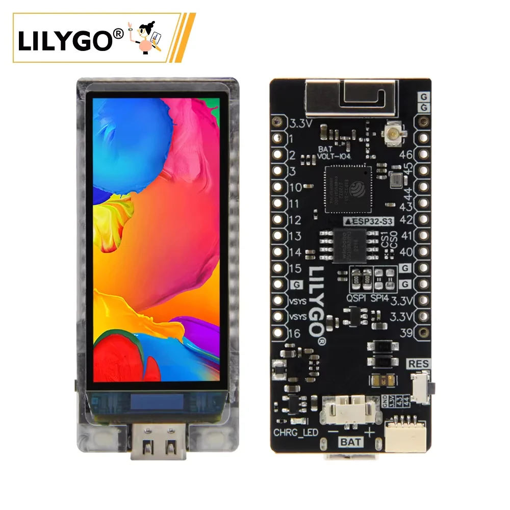 LILYGO® T-Display-S3 AMOLED ESP32-S3 1.91 Inch AMOLED Development Board