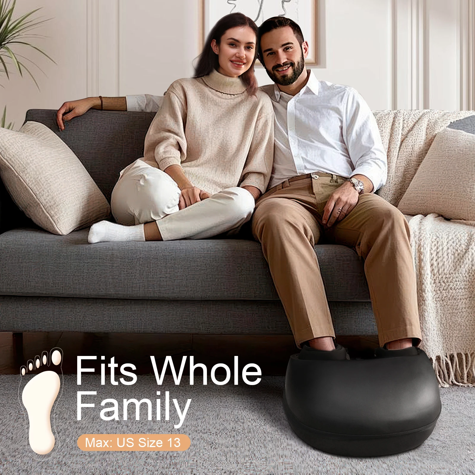 

2025 Upgraded Foot Massager with Heat Deep Kneading Shiatsu Foot Massager for Plantar Fasciitis Gifts for Women Mom Men Dad