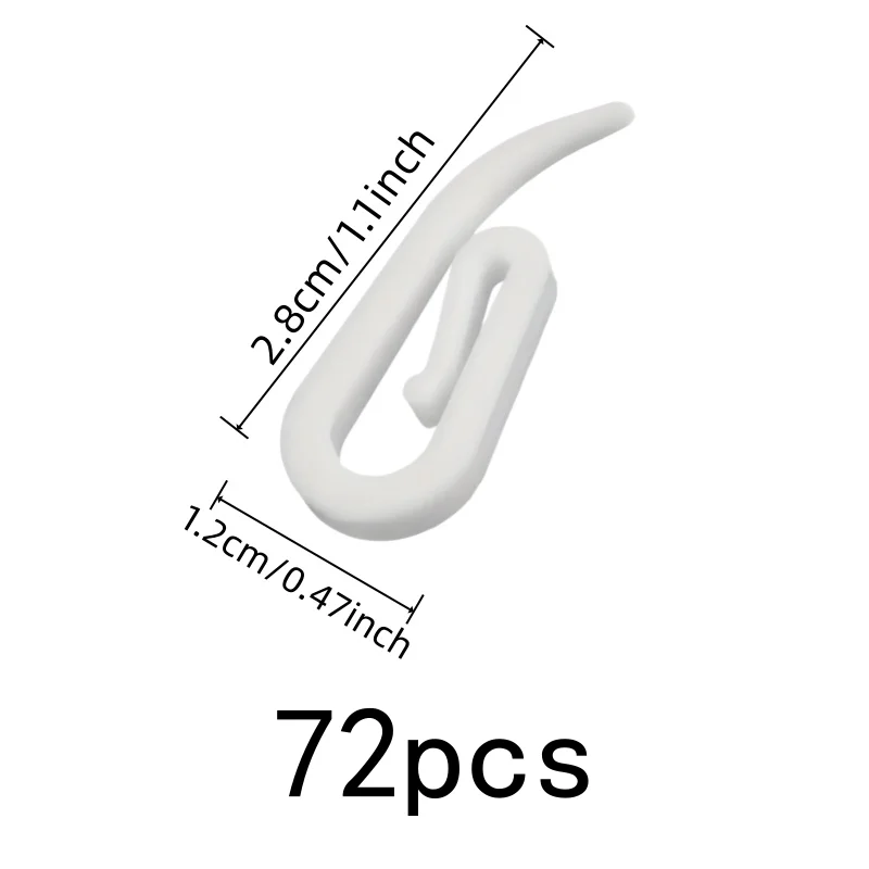 Strong Load Capacity Window Curtain Clips 72 pcs, perfect for Bathroom Door Curtains, Smooth Sliding Design
