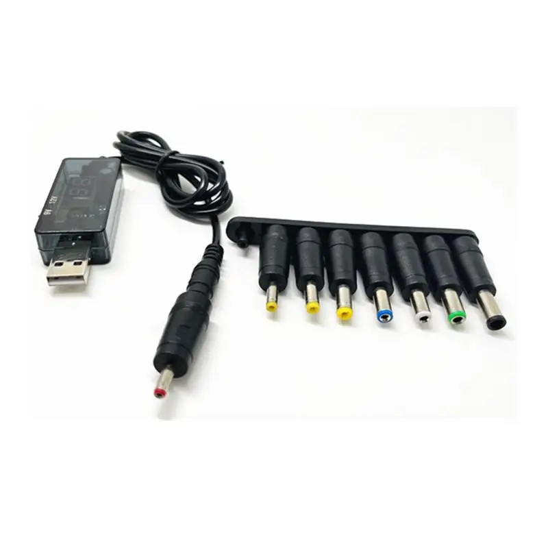5V to 9V 12V USB Boost Converter Step Up Cable 3.5x1.35mm Male Plug Fast Power Boost Line for Home Electronics