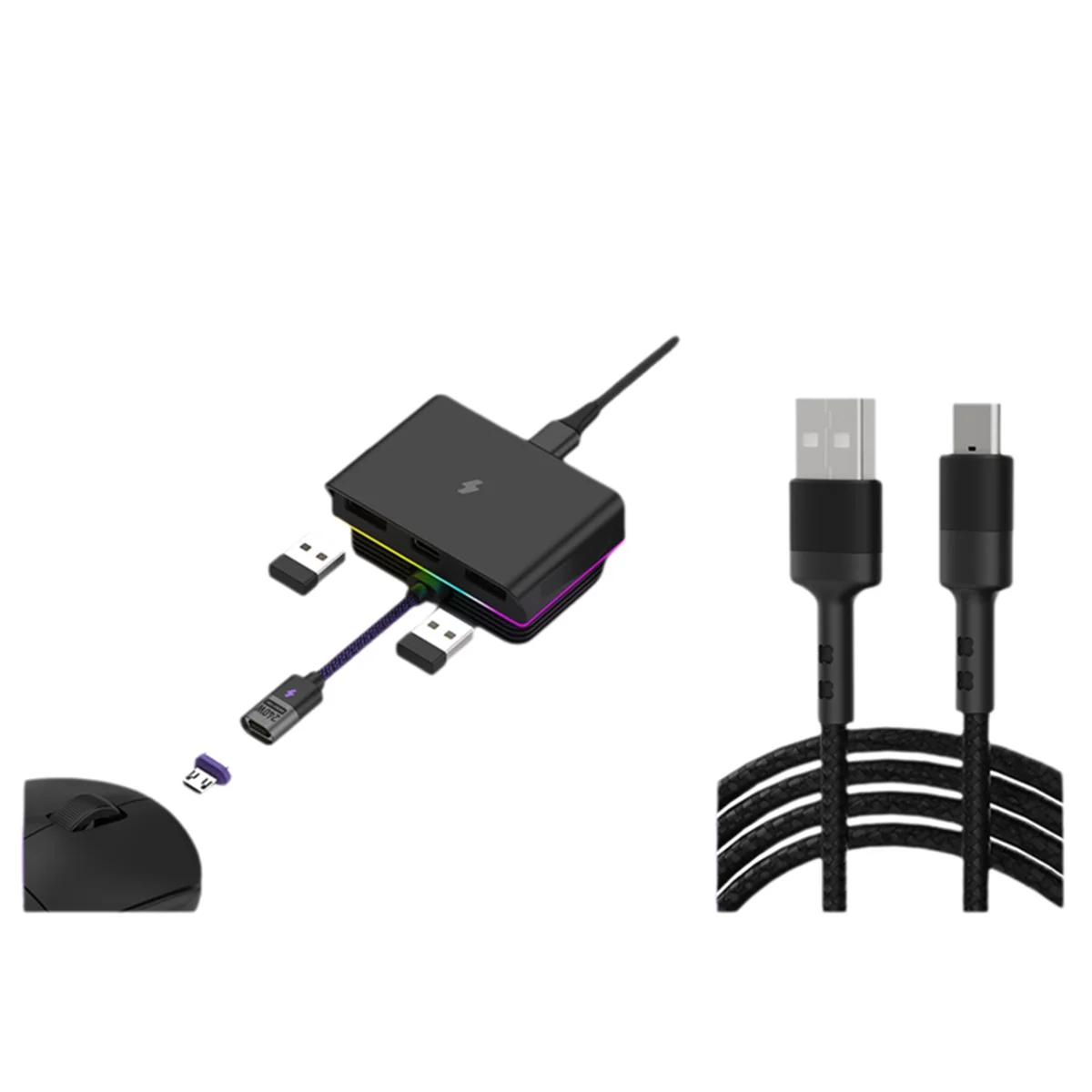 قاعدة شحن مغناطيسية جديدة لماوس RGB لـ Logitech G PRO X SUPERLIGHT 2 MX Master 3S 3 Anywhere VGN VXE R1 Max AJAZZ AJ199 B