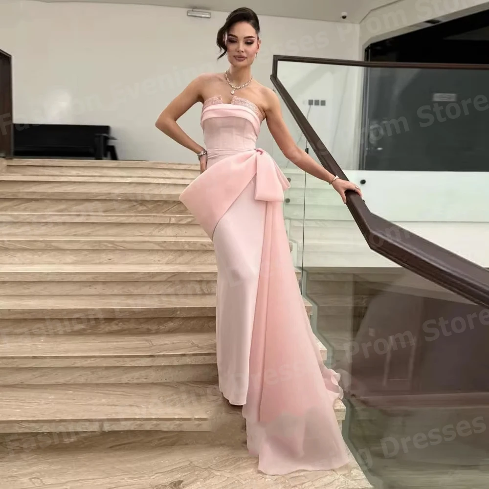 ชุดราตรีทรงเมอร์เมดสำหรับผู้หญิงสุดเซ็กซี่ แบบไร้สาย ชุดออกงานพรอม ชุดราตรีแบบสั่งตัดได้ แขนกุด เปิดหลัง ชุดปาร์ตี้สำหรับผู้หญิง