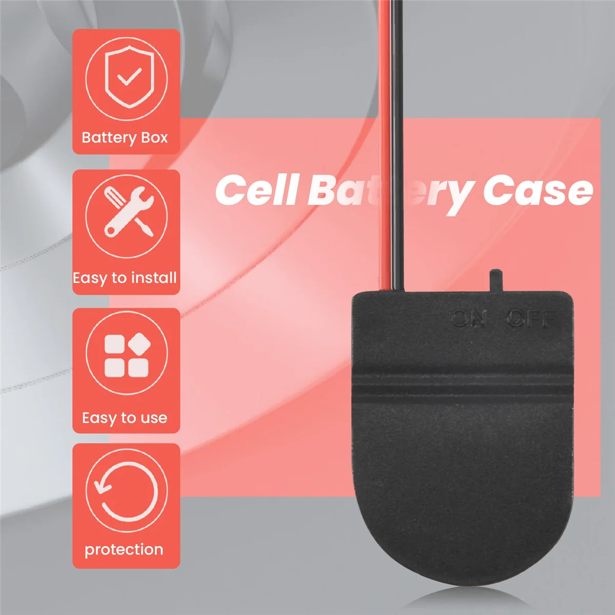 Supernew 10/Pcs CR2032 Button Coin Cell Battery Socket Holder Case Cover with ON-OFF Switch 3V Battery Box