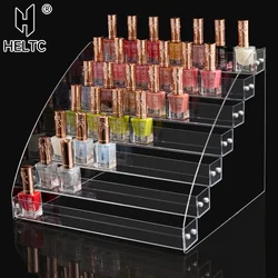 2/3/4/5/6/7 Layers Acrylic Nail Polish Display Rack Transparent Cosmetic Organizer Multi-layer Simple Mounting Rack Stand Holder