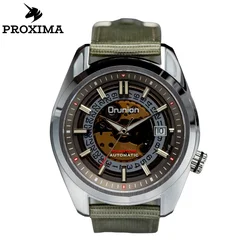 Reloj Mecánico deportivo Vintage para hombre, cronógrafo con esfera de polímero NH36, resistente al agua, 20Bar, OM16, 2024