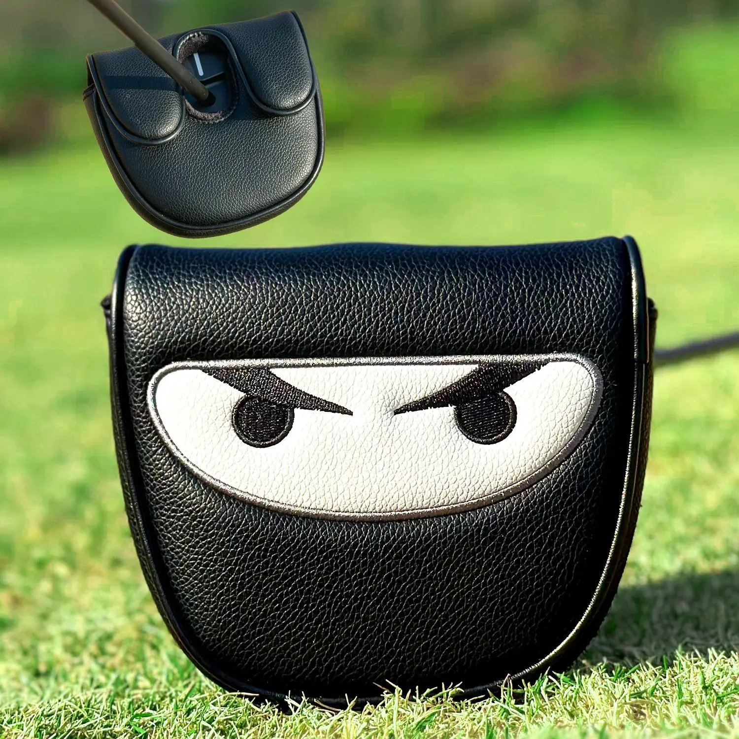 Golf Semi-Circular Putter Head Cover with Double Buckles, Compatible with DF Embroidered PU Putter Protective Covers image 6