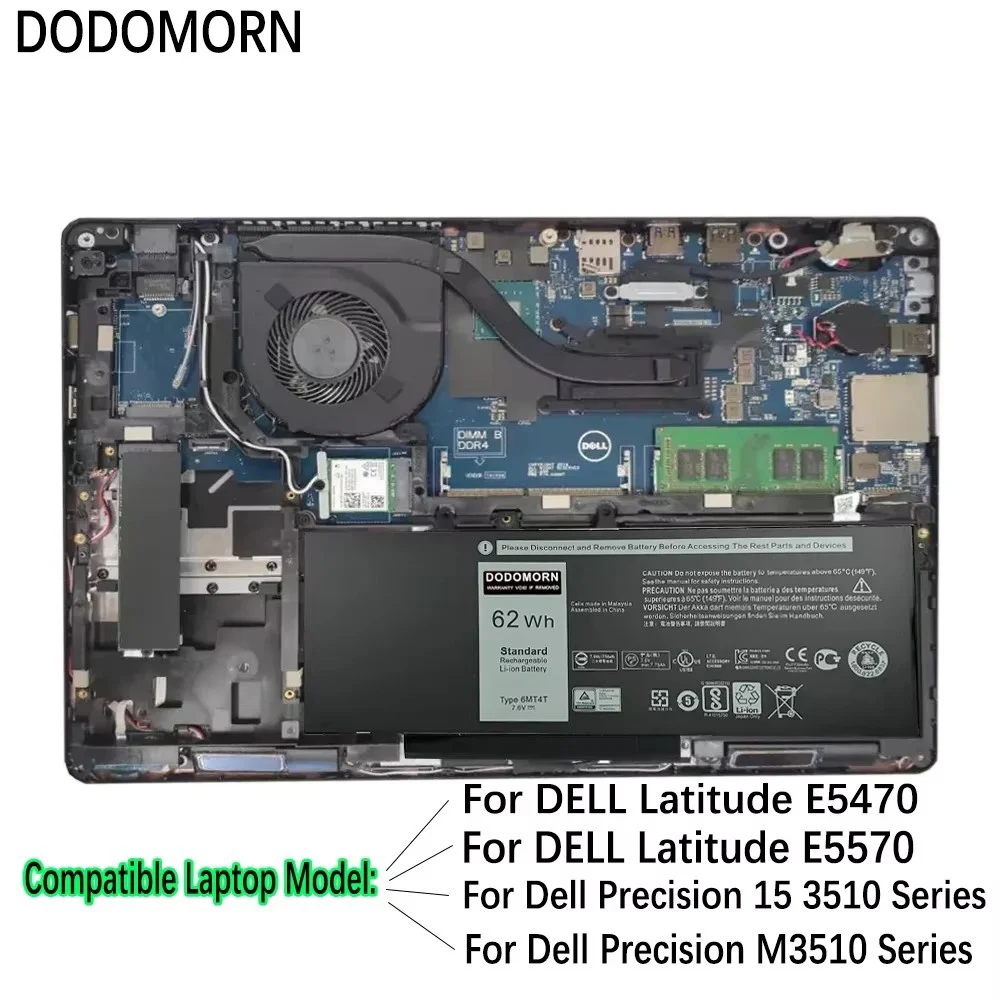 بطارية ليثيوم أيون لأجهزة ديل لاتيتودي 14 ، 5470 ، E5470 ، 15 ، 5570 ، E5570 ، 15 ، 3510 ، M3510 ، حاسوب محمول 7V69Y ، TXF9M ، 79VRK ، 07V69Y ، 6MT4T ، 7.6 فولت ، جديدة #2