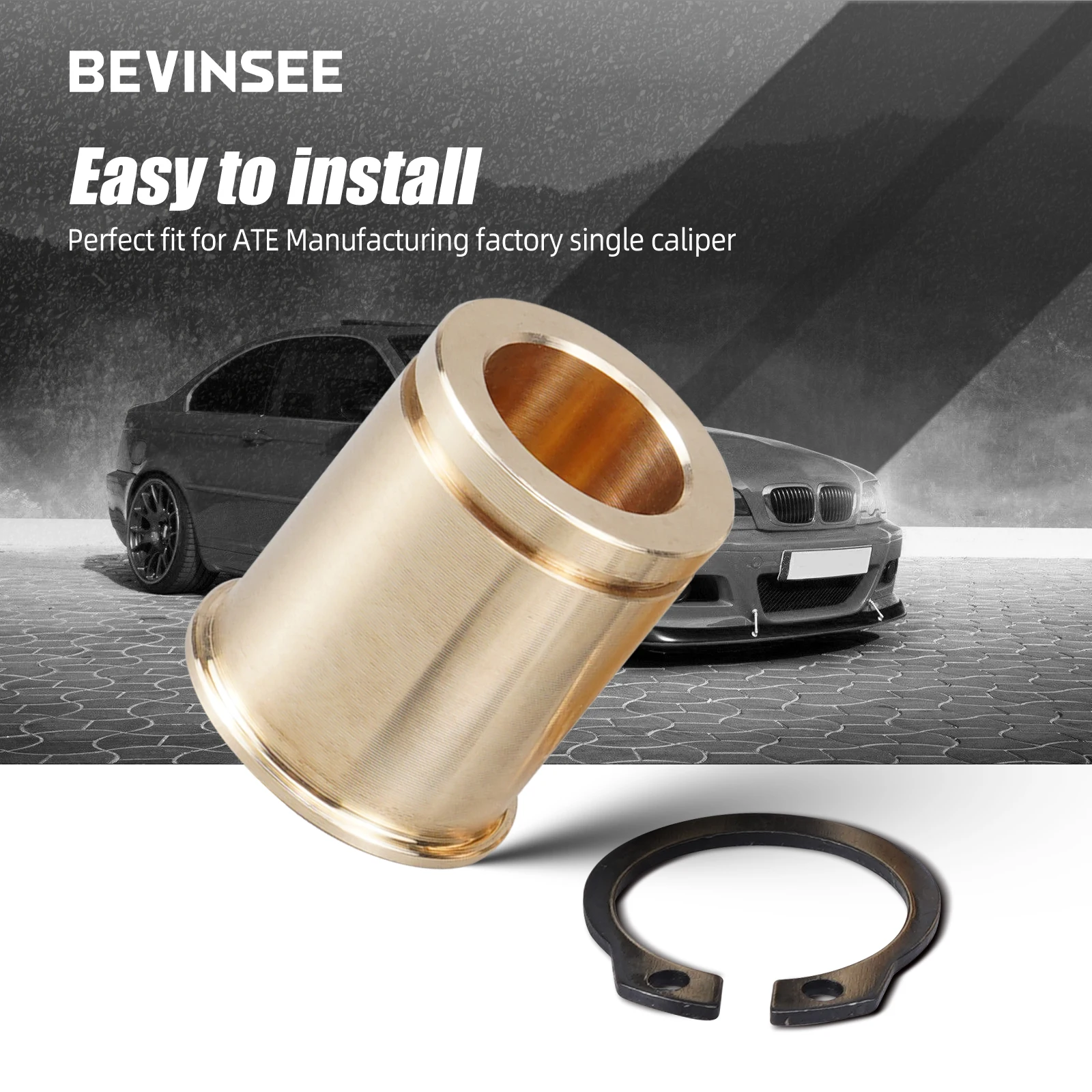 BEVINSEE For BMW E46 Brass Brake Caliper Slider Bushes Kit For BMW E46 E90 E92 E39 E36 E34 E85 Z4 Car Brake Caliper Accessories