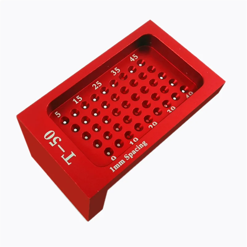 A73P T50 Woodworking Scribing Ruler Hole Ruler Aluminum Alloy T-Shaped Ruler Woodworking Scriber
