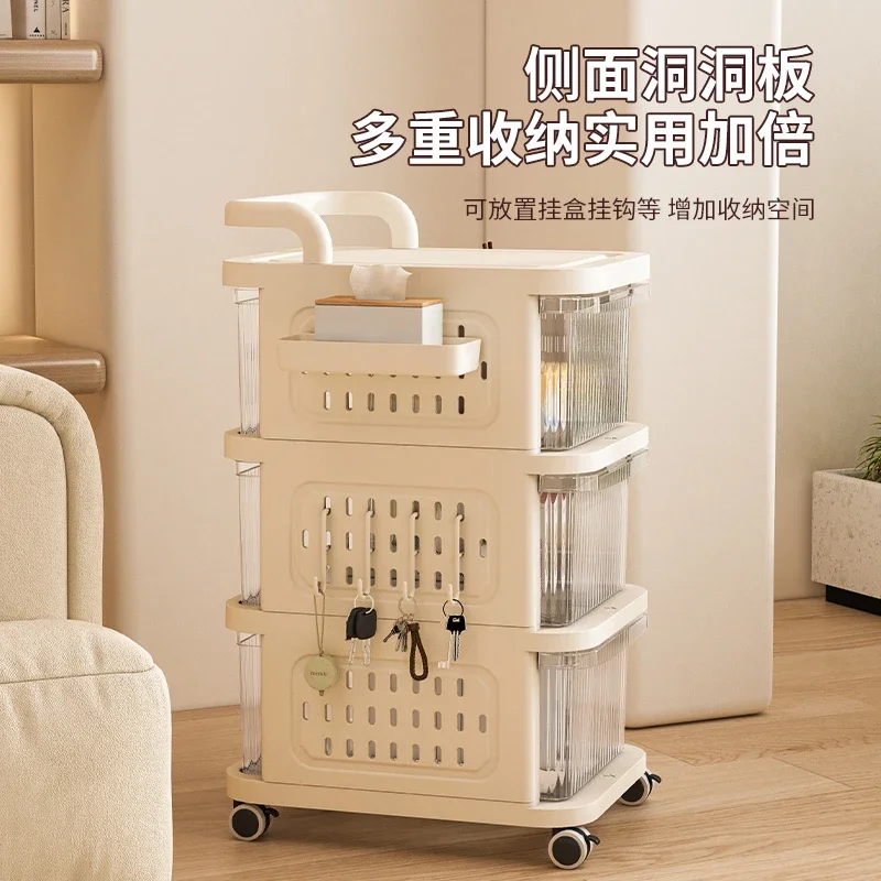 Drawer type household under table snacks toy locker storage cabinet free installation rack 5
