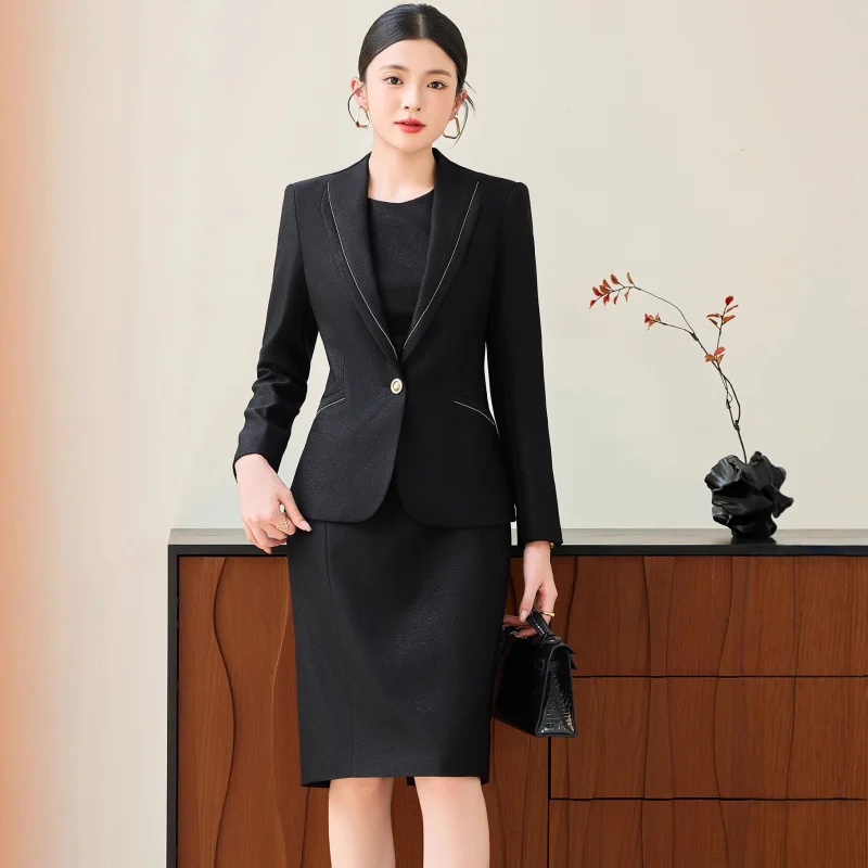 Costume rose pour femmes, vêtements de cérémonie professionnels, pour Salon de beauté, réception, vêtements de travail, veste, nouvelle collection 2025