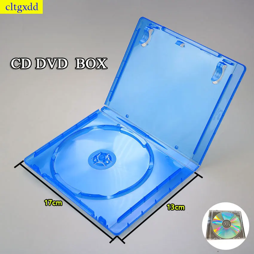 

1 Piece CD Capacity Movie Game Disc Storage Case Transparent Blue DVD/CD Box Carrying Case For Home Movies Removable Cover CD Ca