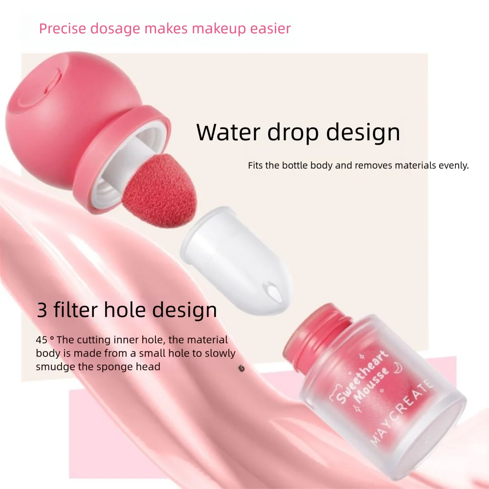 أحمر الخدود السائل المحمول الجديد غير اللامع كريم أحمر الخدود المرطب يدوم طويلاً لتعزيز الألوان ومكياج الوجه #2