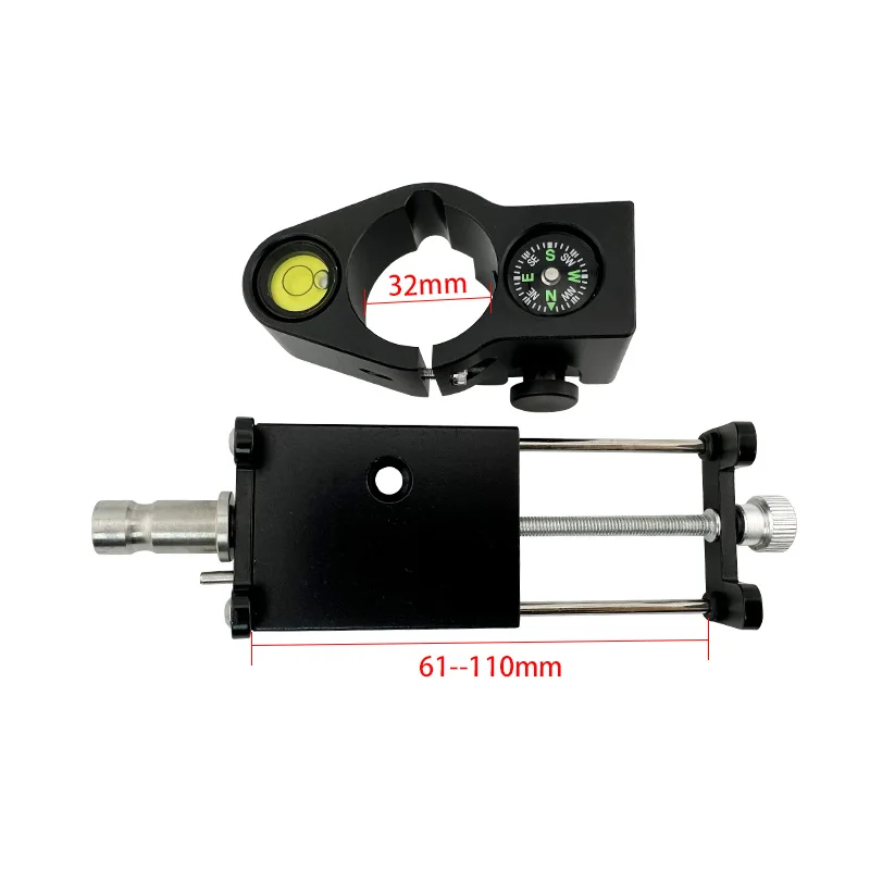 Pole Part Diameter 32mm Holder Universal GNSS GPS Level Bubble With Phone Holder Bracket Cradle Pole Clamp