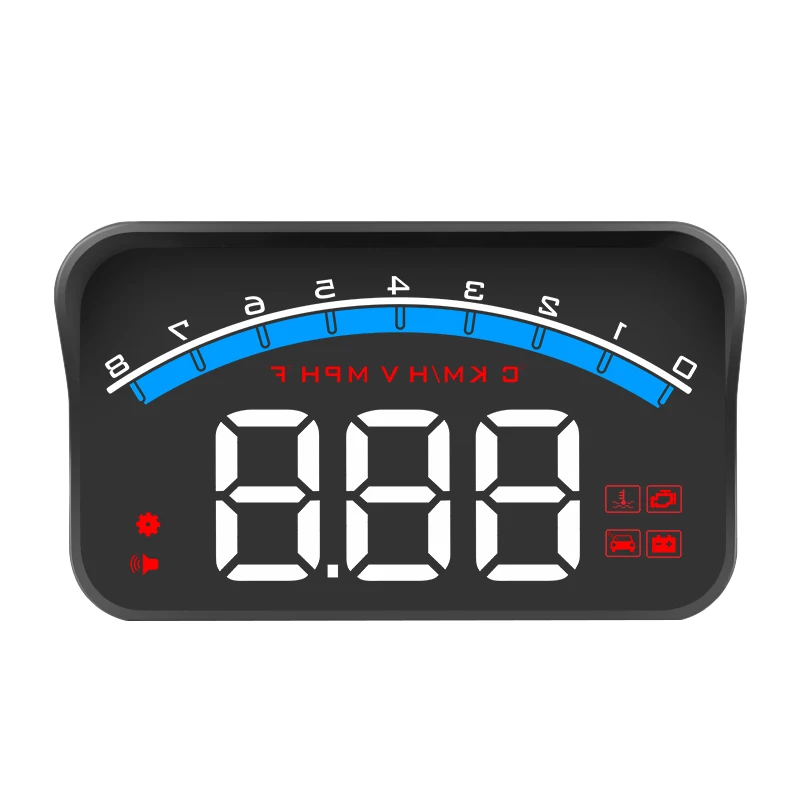 

3.5 Inch Windscreen Projector Car HUD Head-Up Display Auto OBDII Port Head-Up Display Car Driving Data Display Speed RPM Water