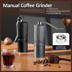 Manual Coffee Grinder Portable Steel Core Adjustable Espresso Bean Grinder Mill Professional Coffee Mill Home Coffee Accessories