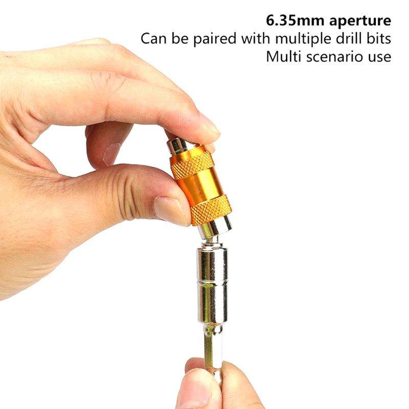 1pc 1/4 Inch Hex Magnetic Screw Drill Tip Quick Change Locking Bit Holder Drill Screw Tool Drive Guide Drill Bit Extension Rod