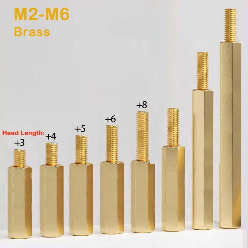 Hex Brass Spacing Screws M2 M2.5 M3 M4 M5 M6 Male Female Standoff PCB Computer PC Motherboard Standoff Spacer Threaded Pillar