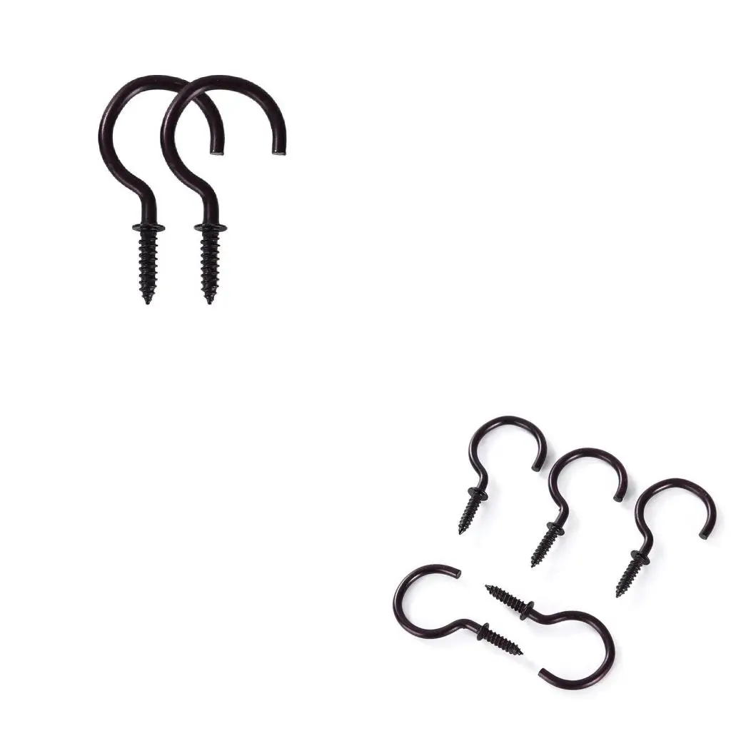 18 قطعة من خطافات السقف اللولبية للأماكن الخارجية للنباتات ومغذيات الطيور #1