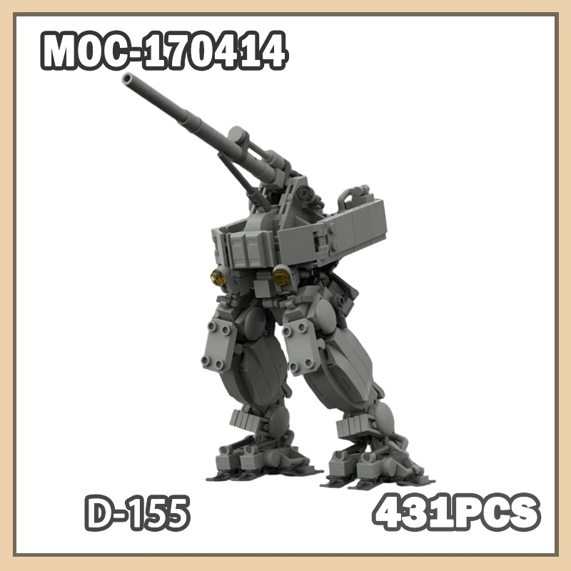 

MOC- 170414 Строительный блок D-155 WW2 НЕМЕЦКАЯ МИСТЕЦТРИЯ МЕХ, высокотехнологичные военные энтузиасты, коллекционные предметы, творческие подарки «сделай сам», 431 шт.