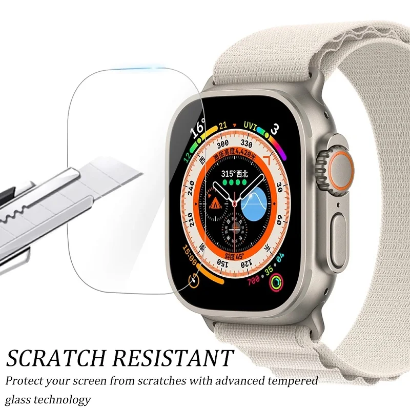 For Apple Watch Ultra 2 Tempered Glass Screen Protector for Apple Watch Ultra 2/Ultra 49MM Protective Film