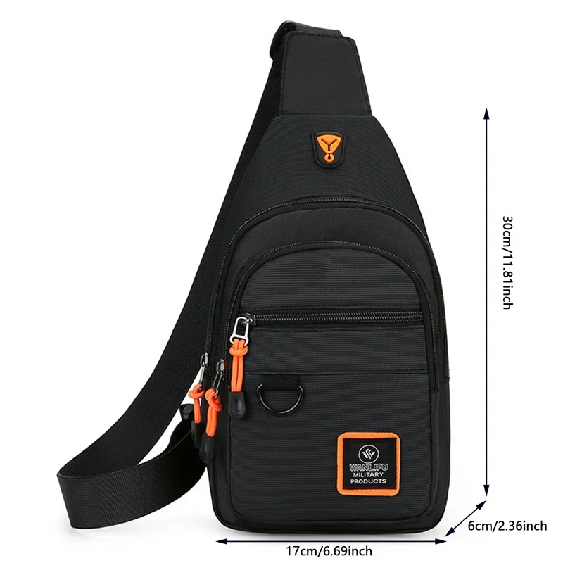 Chest Bags Men's One Shoulder Crossbody Bag Large Capacity Outdoor Sports Leisure Fashion Small Shoulder Bag Backpack Men's image 2