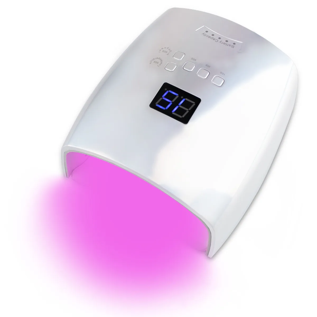 New Design Silver High Power Led UV Nail Lamp 48W Cordless Intelligent Red Light Sensor Quick Dry Lamp Nail