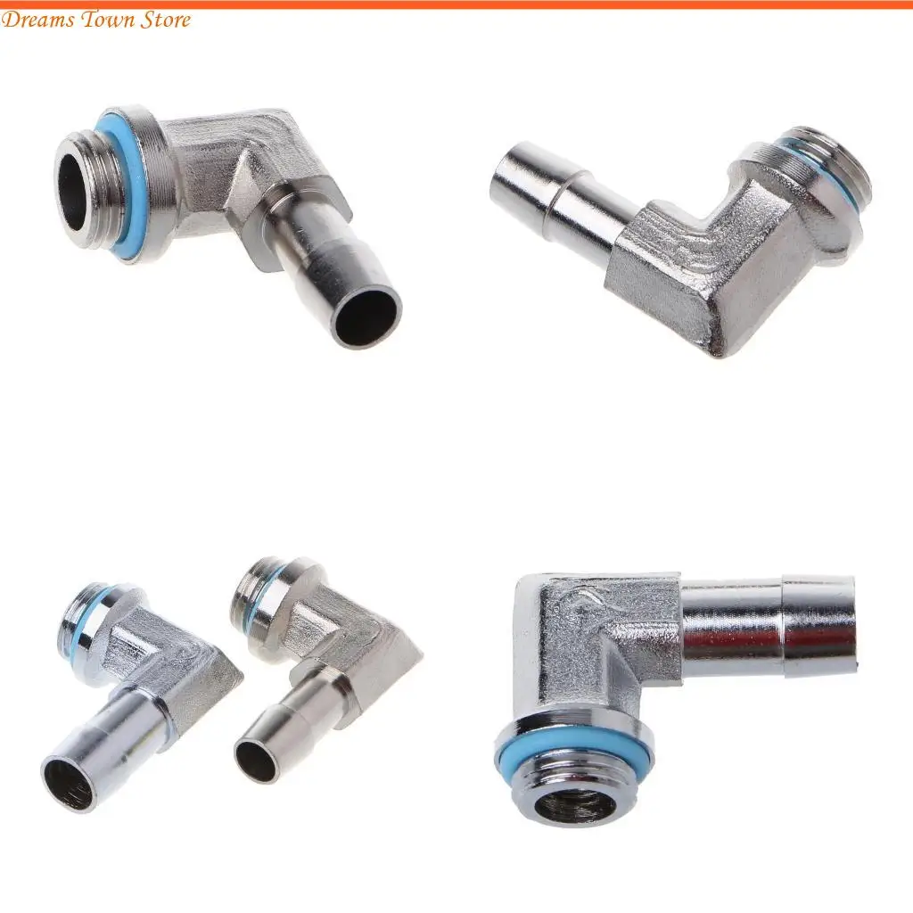 

HX6A Computer Water Cooling System Part G1/4 Thread 90 Degree Elbow Pipe Connector