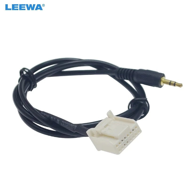 

LEEWA 3.5mm Male Jack AUX-IN Socket Audio Cable for Subaru Forester 2013 Extension Car CD Radio AUX Wire Adapter #CT6158