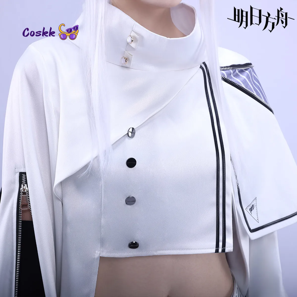 Platinum Game Arknights Cosplay Costume Platinum  cape shorts socks headwear Women's Man Halloween new fashion white uniform - view 3