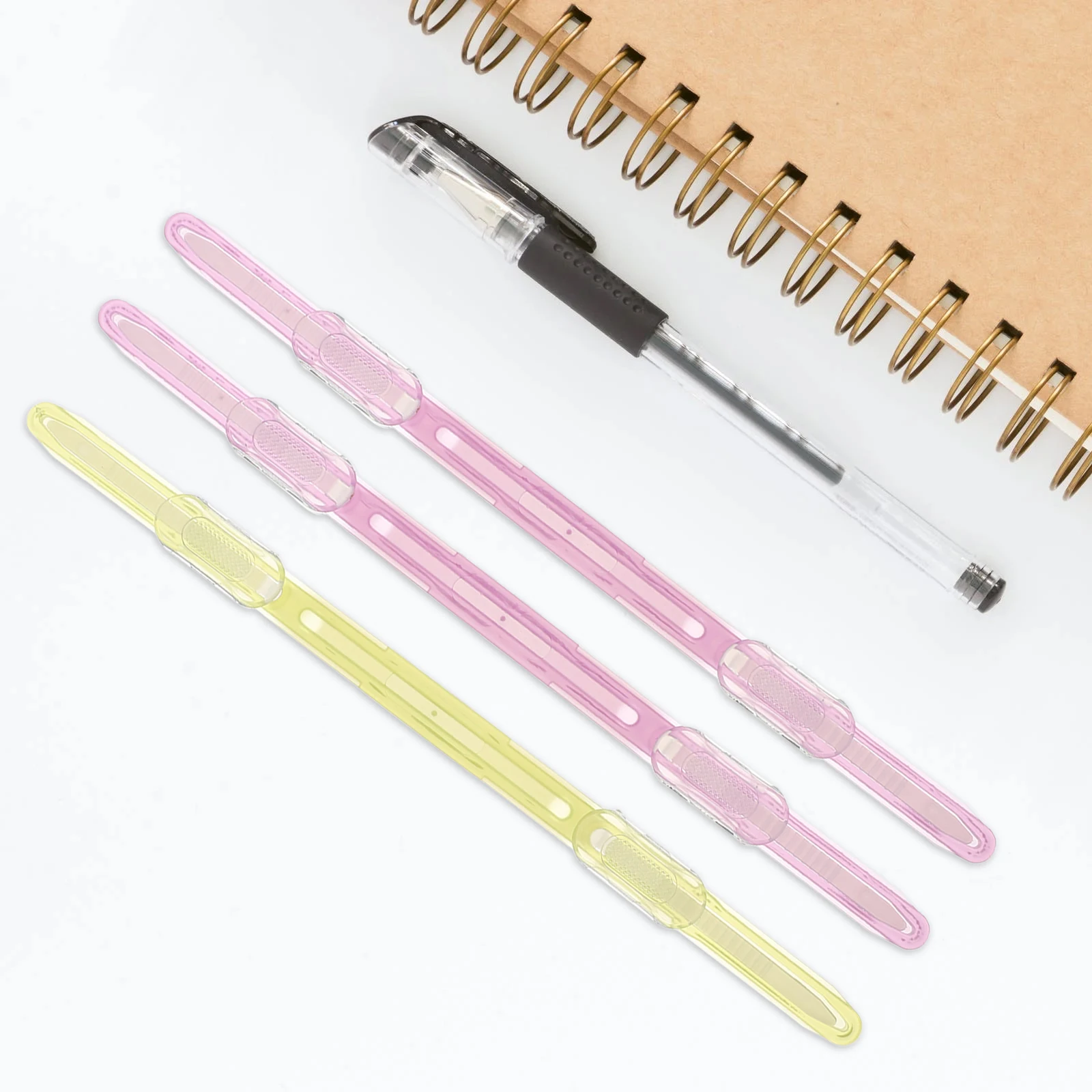 20pcs Plastic Bookbinding Clips Loose-Leaf Binder Clip File Paper Fasten Ergonomic Design For School Office Storage