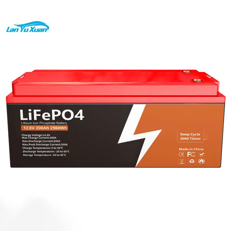

12.8V 100Ah lithium iron phosphate battery RV distribution room backup power supply Lifepo4 Solar energy storage cells