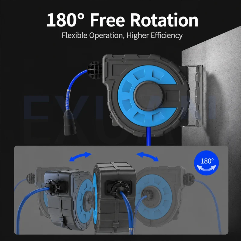 Automatic Retractable Hose Reel Air Drum Durable Air Pipe for Car Beauty Repair Pneumatic Tool Compatible with Air Compressor view 3