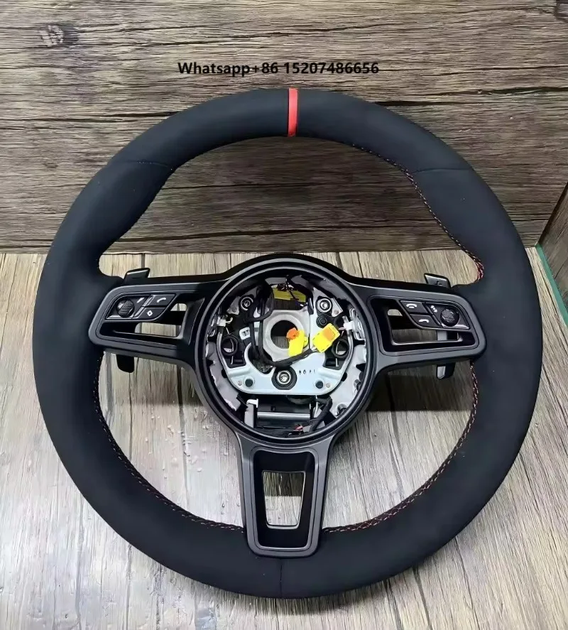 Racing Style LED Steering Wheel for 718 S 982 Real Carbon Fiber Paddle Shift Car Interior Upgrade Accessories