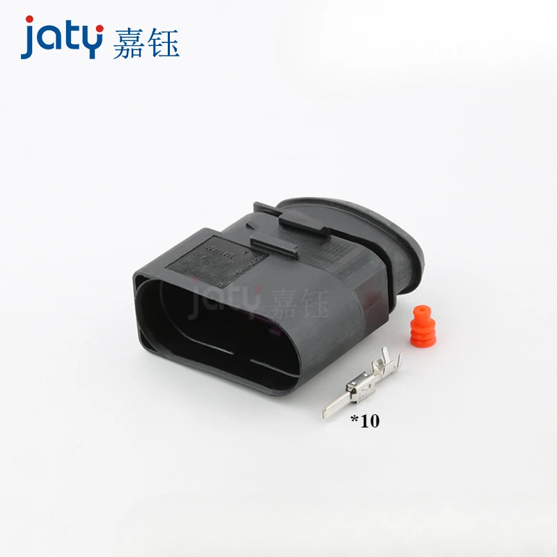 10-Pin Temp Sensor Plug Waterproof Deflation Valve Connector Halogen Headlight Plug for Jetta Mk4 Passat 1J0973835 1J0973735