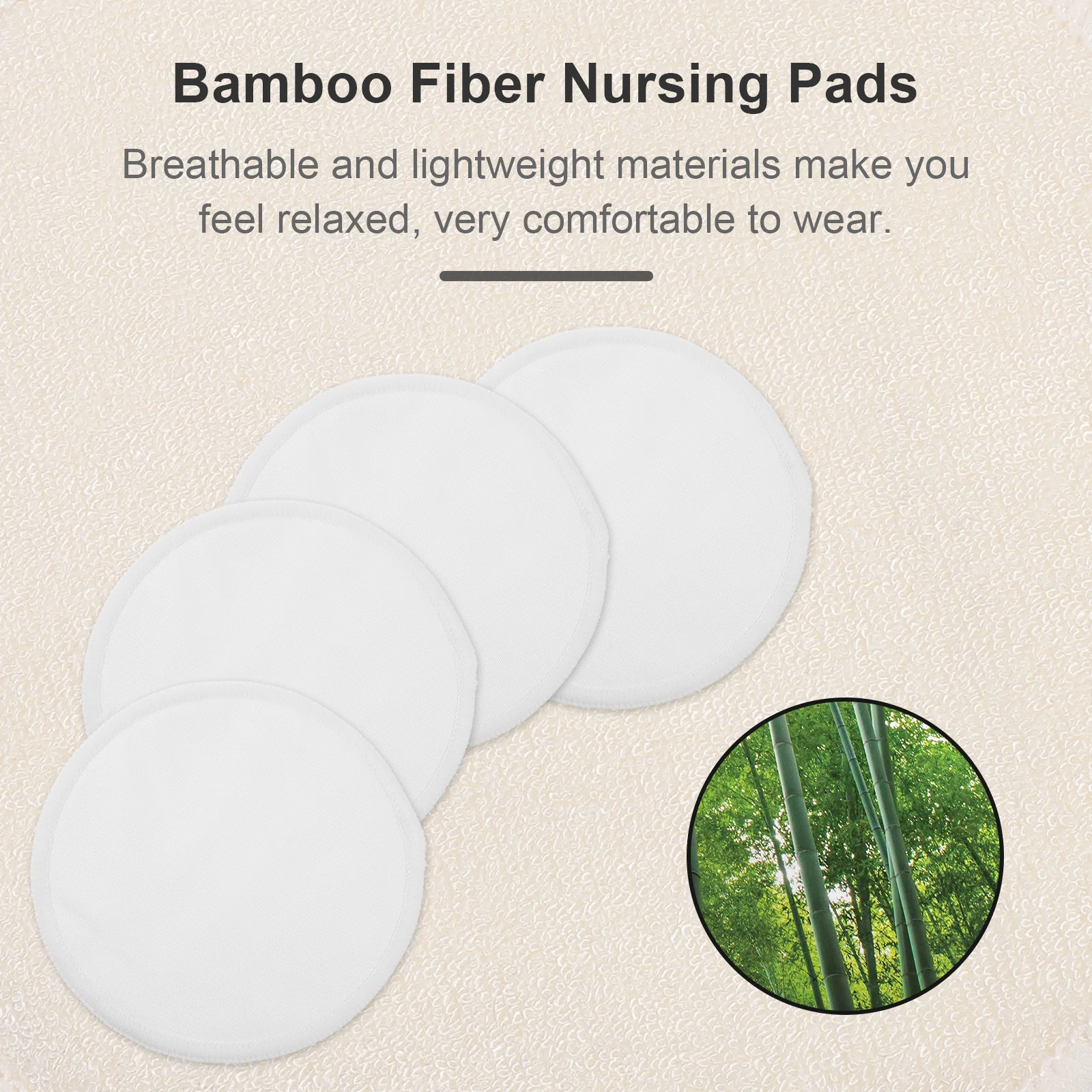 4Pcs Nursing Pads Reusable Breastfeeding Breast Pads Soft Absorbent Leakproof Nursing Cushion Women Feeding Pad