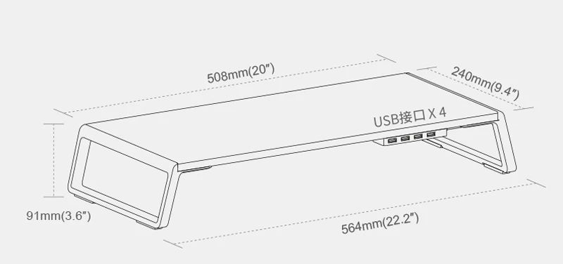 ขาตั้งจอตั้งโต๊ะ/ถาดแล็ปท็อป D-MOUNT ID-20U