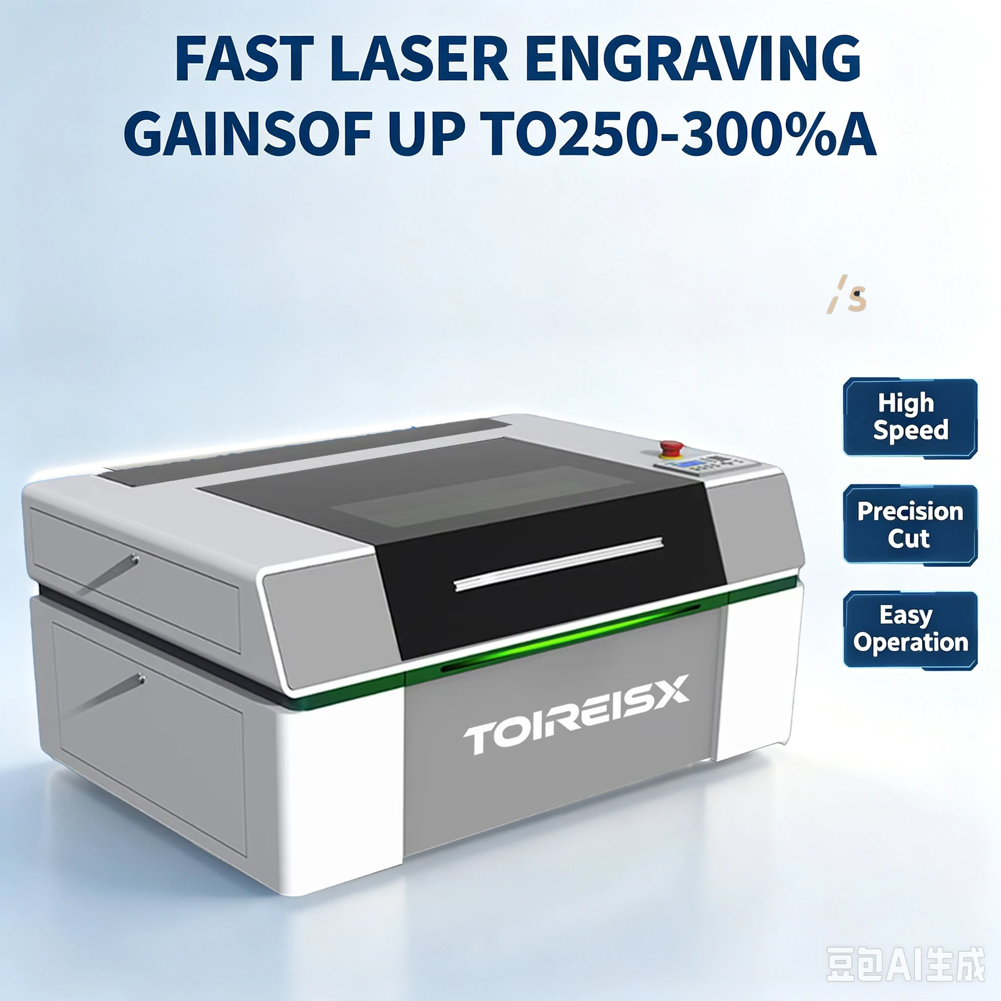 TOIREISX 50W Lazer Cutter CO2 Laser Engraving Cutting Machine for Wood Acrylic CNC Leather Fabric Water Cooled 4060 CO2 Engraving Cutter High Precision Lase Engraving Machine