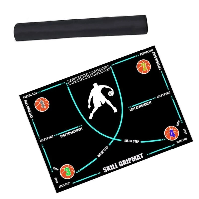 Matras Latihan Langkah Basket Bantalan Basket Bantalan Latihan Langkah Kelincahan Portabel Peralatan Diam Anti Selip