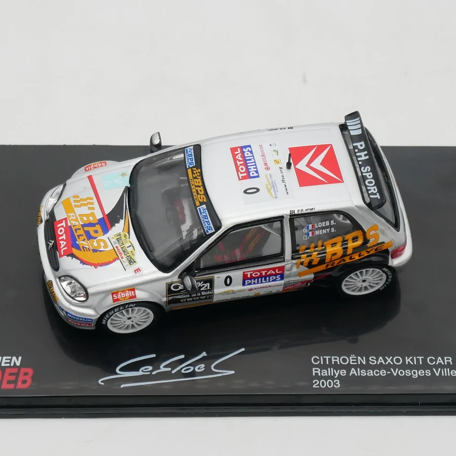 Ixo 1:43 Scale Diecast Alloy Citroen Saxo Loeb WRC 2003 Toys Cars Model Classics Nostalgia Adult Gifts Souvenir Static Display