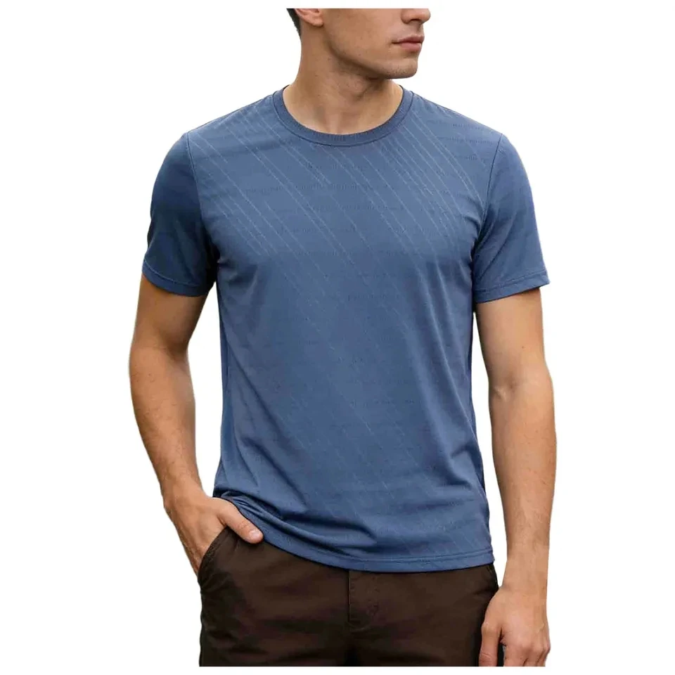 Men's Quick Dry Short Sleeve Sports T Shirt Summer Ice Silk T-Shirts Male Gym Running Workout Tops Fitness Streetwear M-5XL