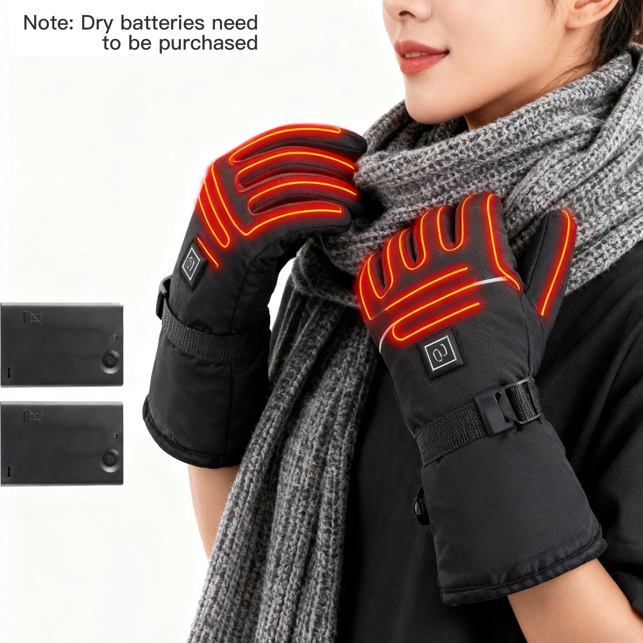 Gants chauffants électriques Moto hiver Moto gants chauffants chaud imperméable Rechargeable chauffage gants thermiques pour motoneige