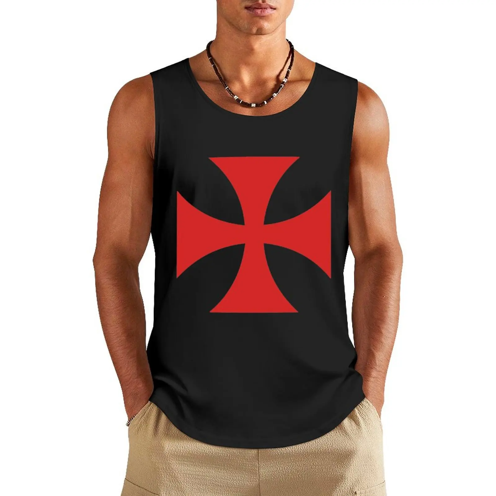 

Templar Cross Tank Top Men's fitness t-shirt Men's tops