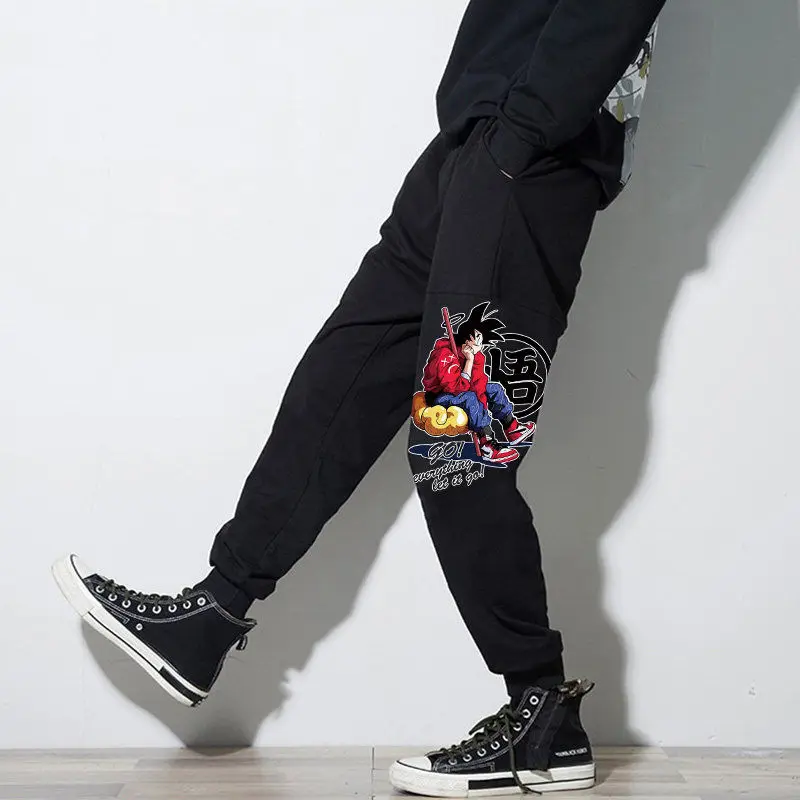 

2025 Dragon Ball Animation Peripheral Printed Sweatpants Autumn and Winter Casual High Quality Christmas Men's Clothing