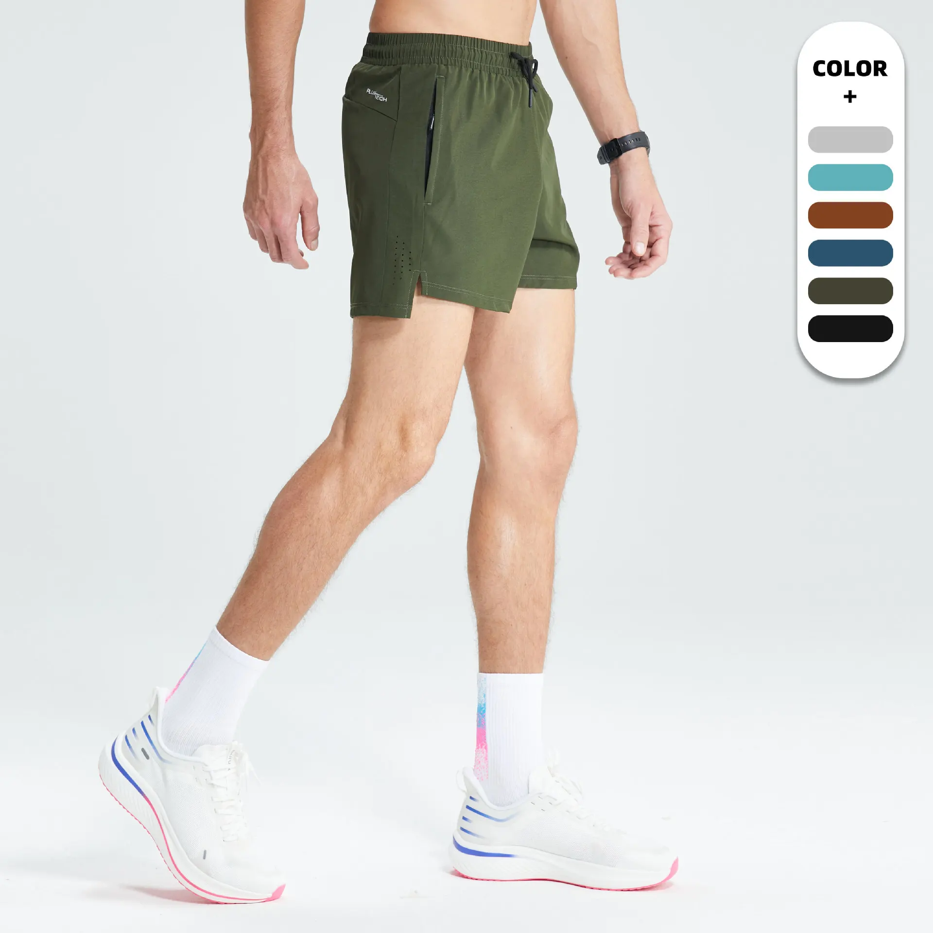 Sportshorts Hardlopen Marathon Track Field Driepuntsbroek Sneldrogende Mesh Ademende Fitness Shorts