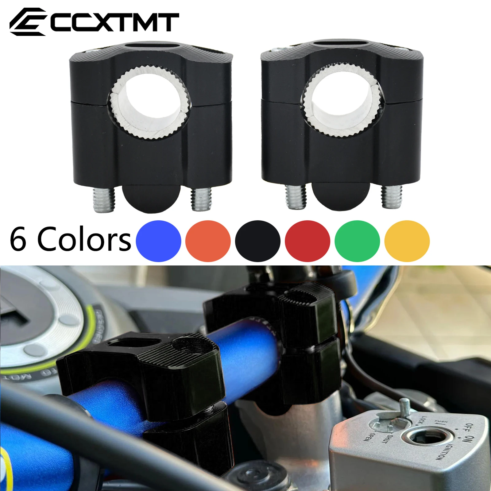 CNC Handlebar Clamp Bar Risers Mount Clamp Adaptor 22 28mm Universal For Motorcycle ATV Honda Kawasaki KTM Suzuki Yamaha Parts