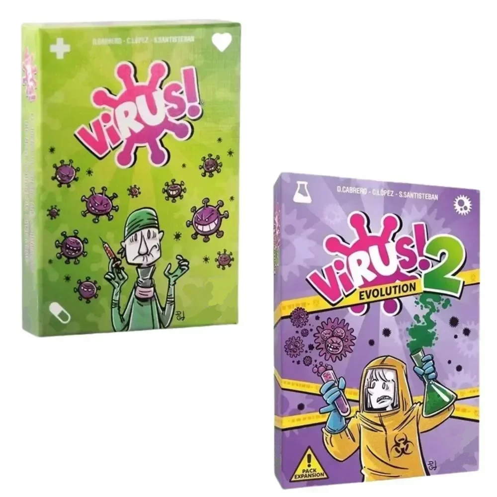 En versión española en inglés, juego de cartas con virus, tarjeta de Halloween contagiosamente, versión correcta, juego de fiesta para juegos familiares divertidos
