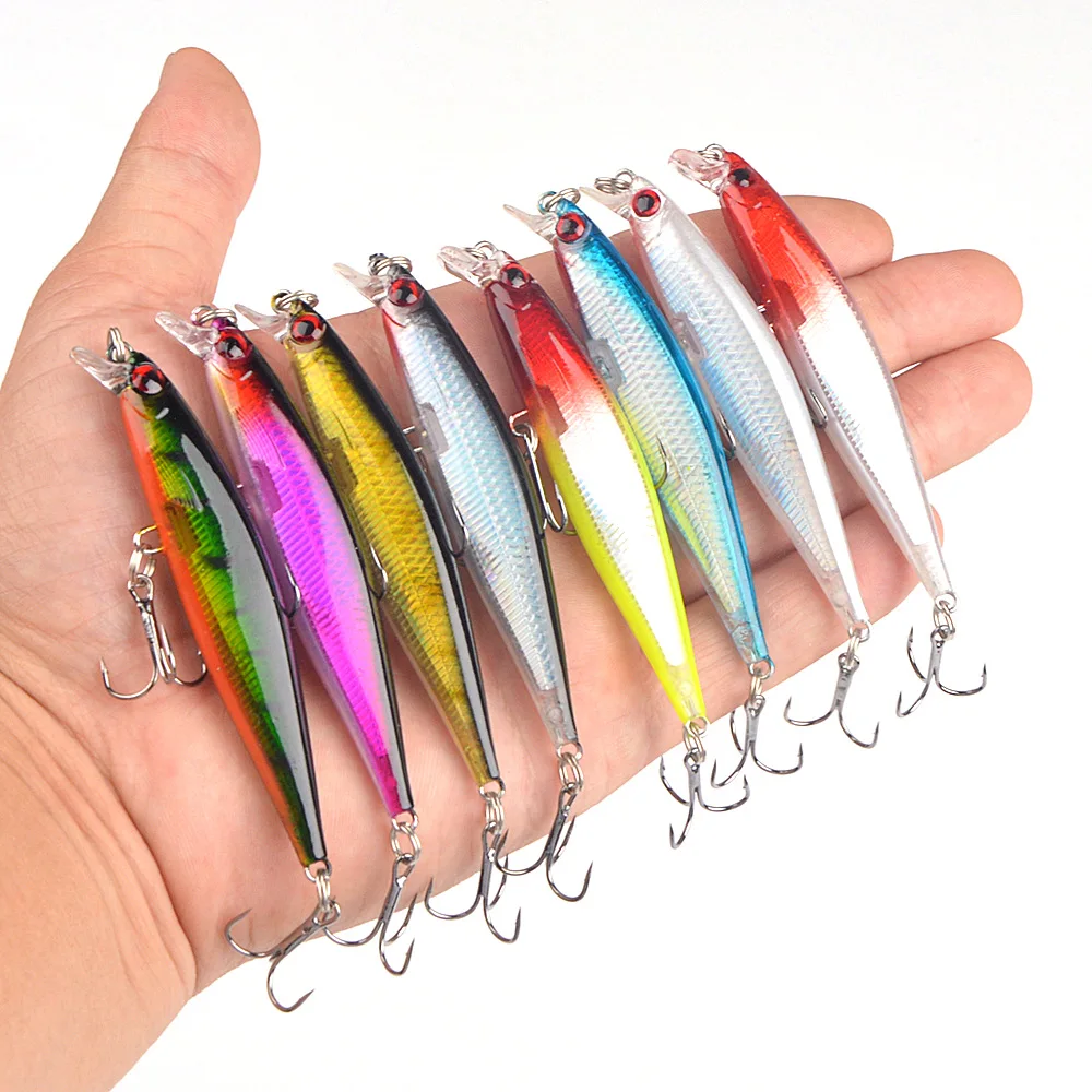 1Pcs 8cm/5.2g Sinking Minnow Lure Rattling High Quality Hard Bait Crankbait Wobbler Fishing Tackle Leurre Peche For Pike