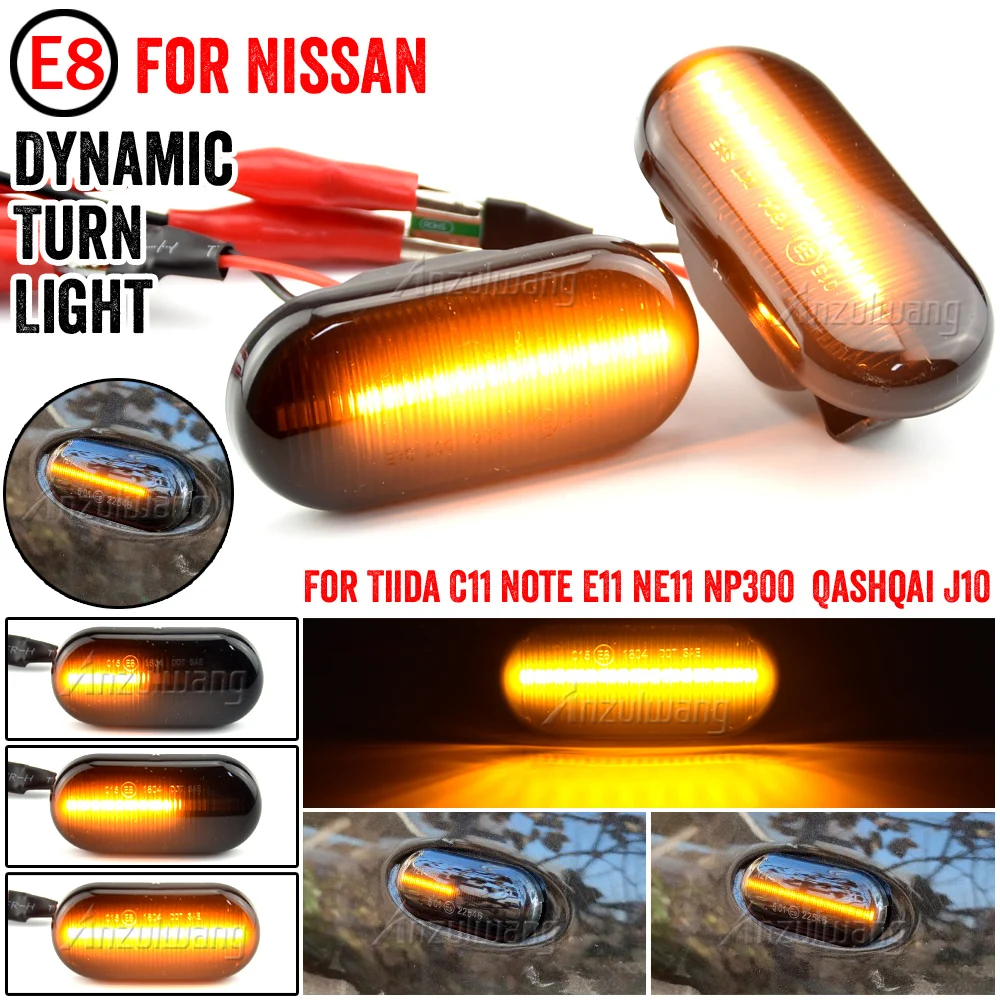 

Dynamic Side Marker LED Turn Signal Sequential Light For Nissan 350Z Z33 Frontier D40 Cube Z11 Latio C11 Xterra Pathfinder R51